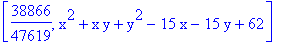 [38866/47619, x^2+x*y+y^2-15*x-15*y+62]